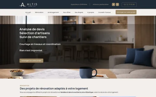 Ejemplo de sitio web Altis Habitat