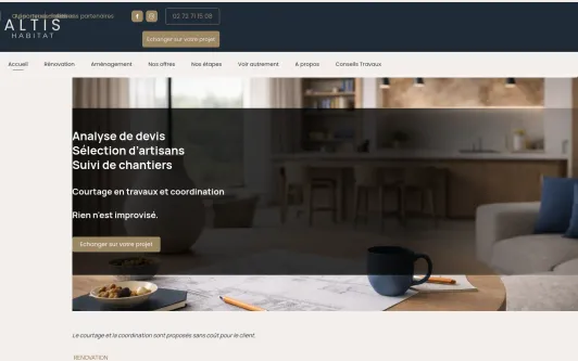 Ejemplo de sitio web Altis Habitat