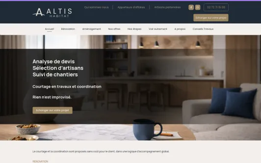 Example website Altis Habitat