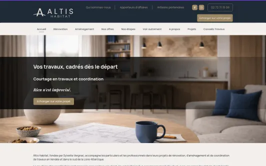 Example website Altis Habitat