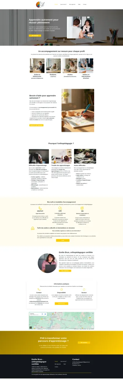 Emilie Brun - orthopédagogue certifiée - Apprendre autrement