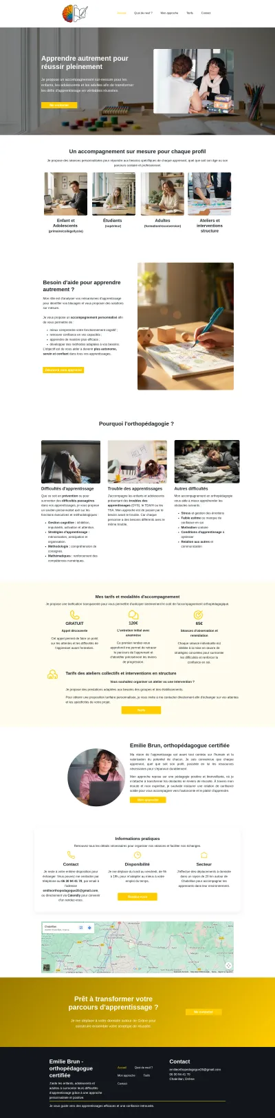 Emilie Brun - orthopédagogue certifiée - Apprendre autrement