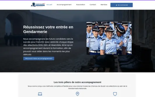 Example website En route vers la Gendarmerie