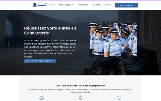 Site exemple En route vers la Gendarmerie