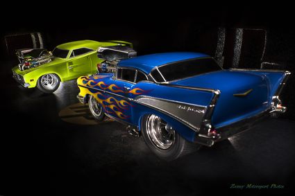 maquettes hot rod en light-painting