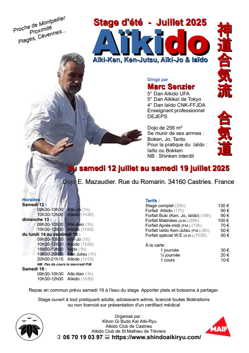 stage d'été juillet 2025