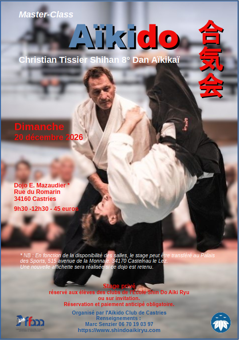 Stage Master-class avec Christian Tissier Shihan 8° Dan