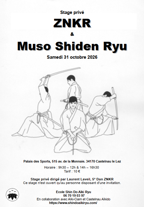 Stage Iaïdo ZNKR et Muso Shiden Ryu