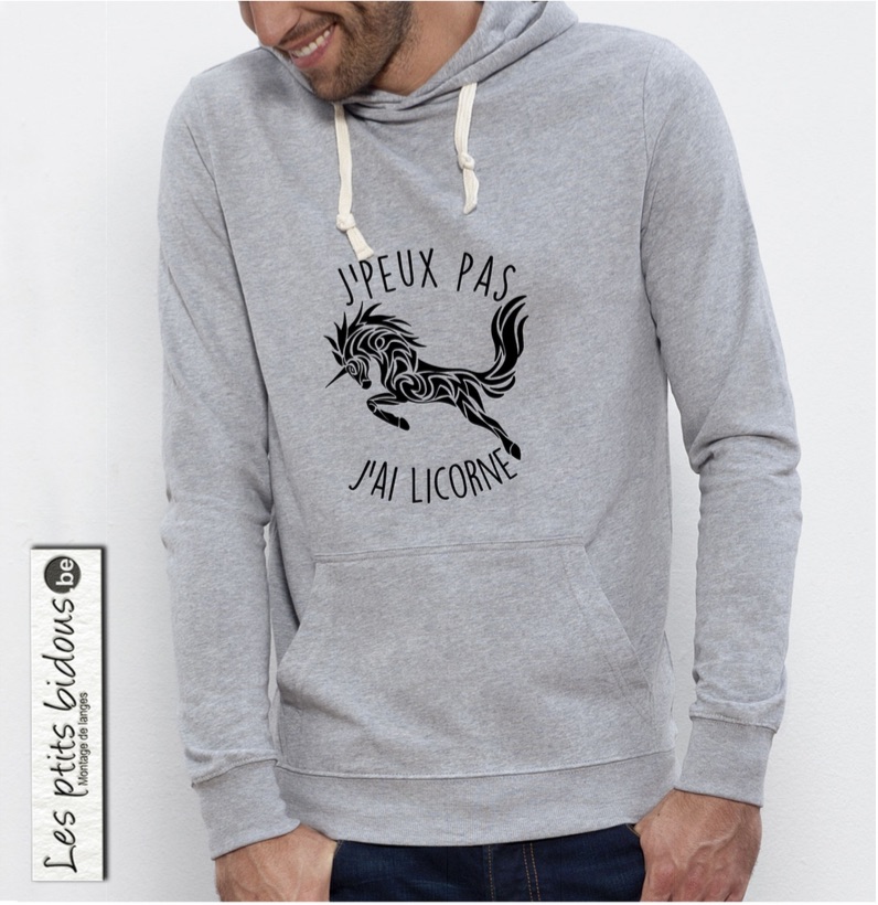 Sweat à Capuche 'Je Peux Pas J'ai Poney' – Cadeau Drôle équitation, Enfant, Fan De Poneys, Coton