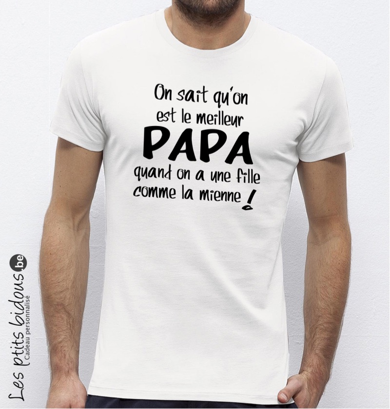 T shirt personnalisé papa outlet et fille