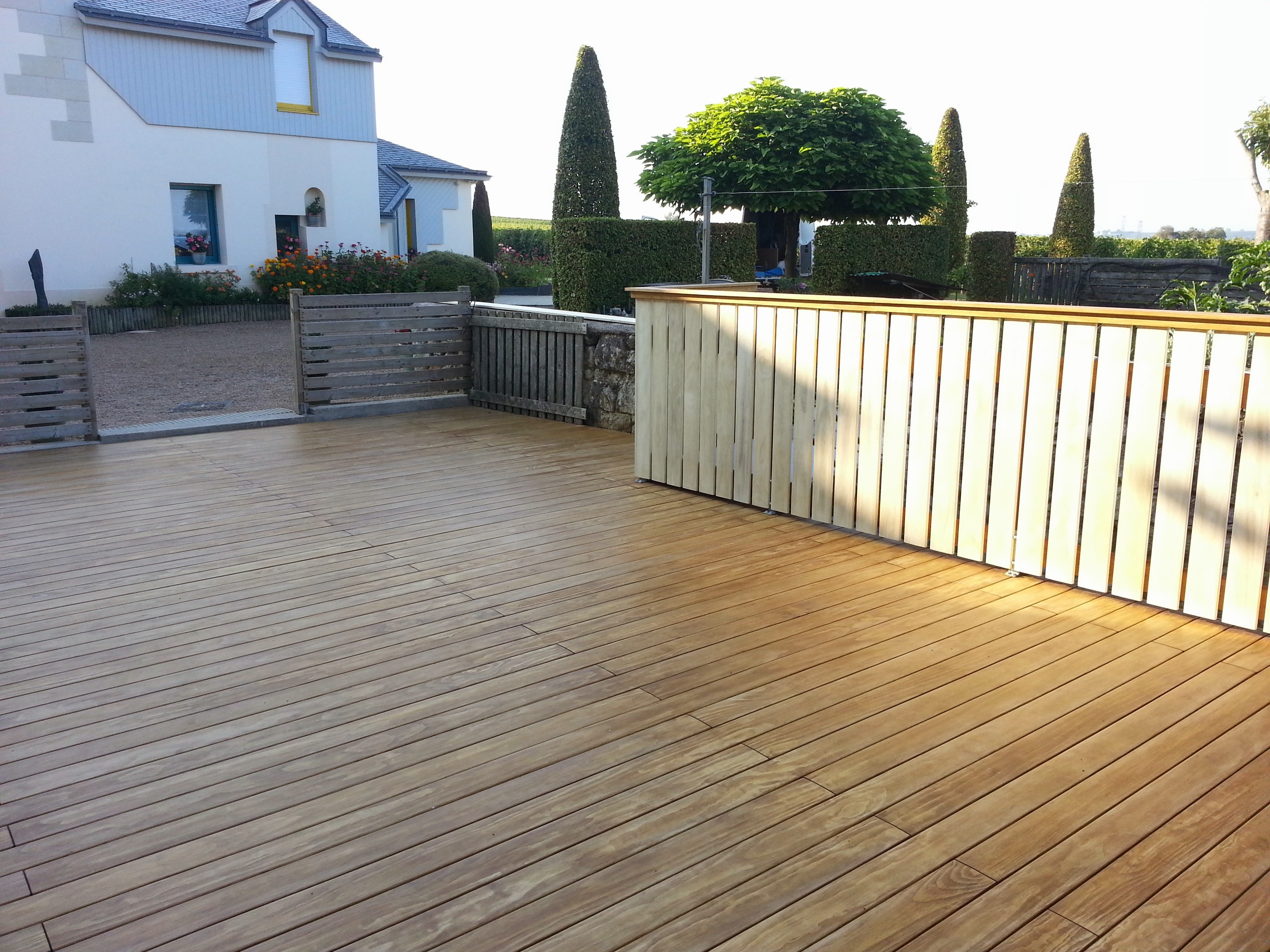 Terrasse bois garde corps saumur 49 angers maine et loire 72 sarthe le mans