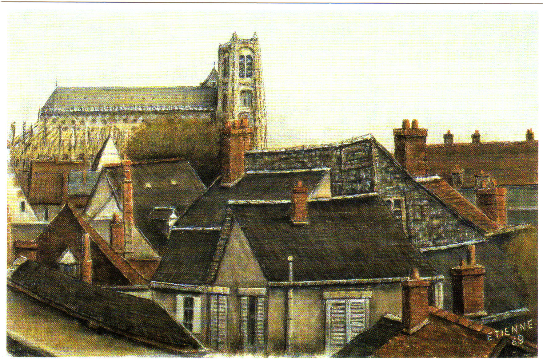 1994 cathedrale st etienne de bourges tableau de jp etienne societaire