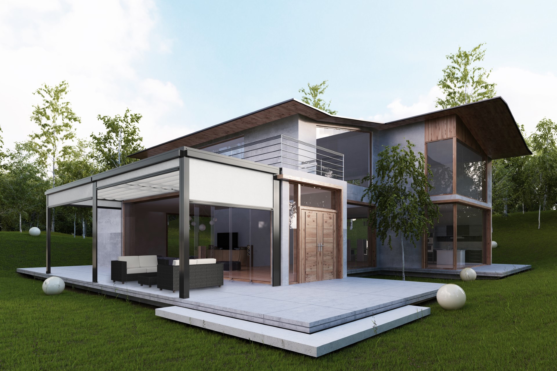 Pergola toile retractable 2 
