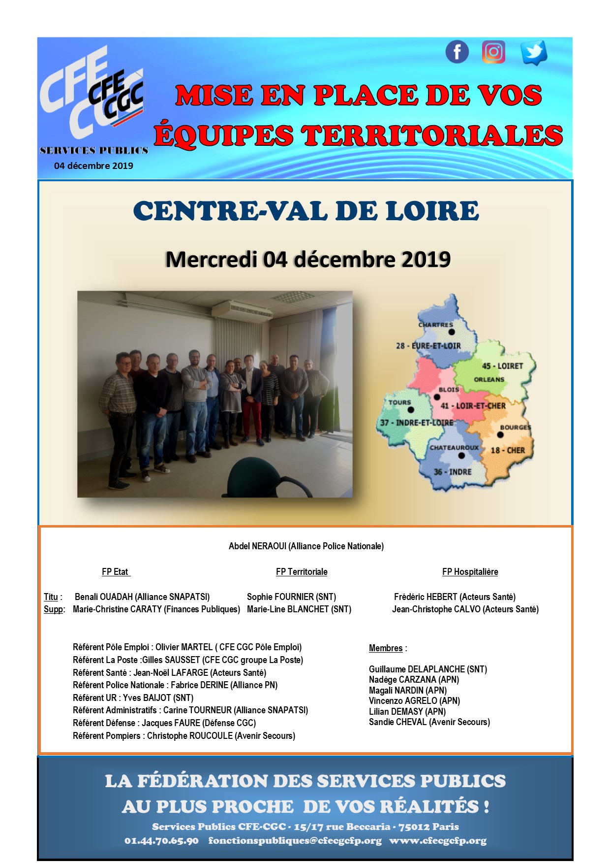 Installation de l'UT Centre Val de Loire