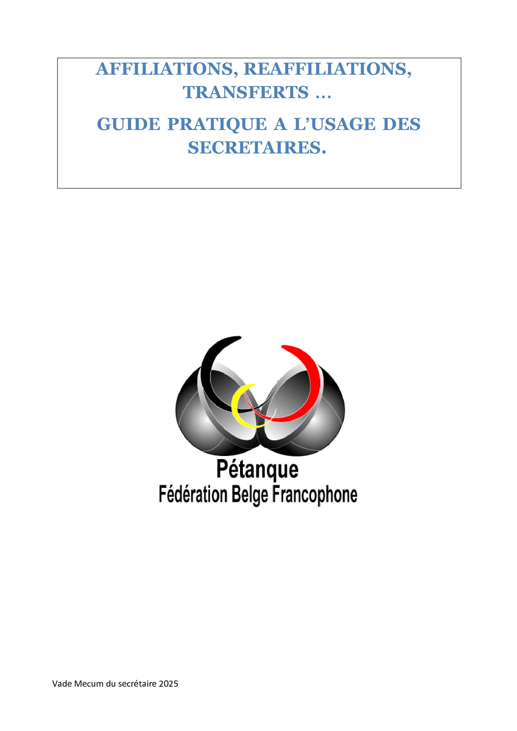 Vademecum secretaire 1