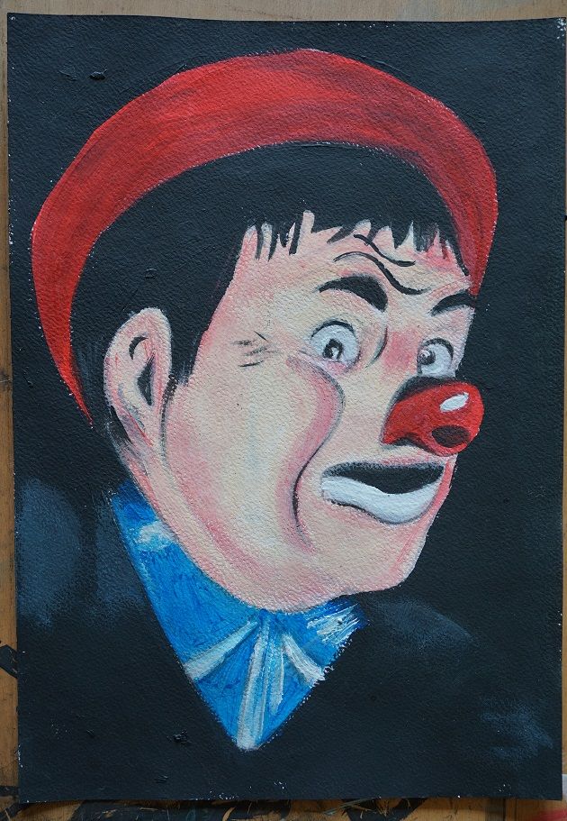 Bl peinture clown 15 sur papier aquarelle format a4 300 g