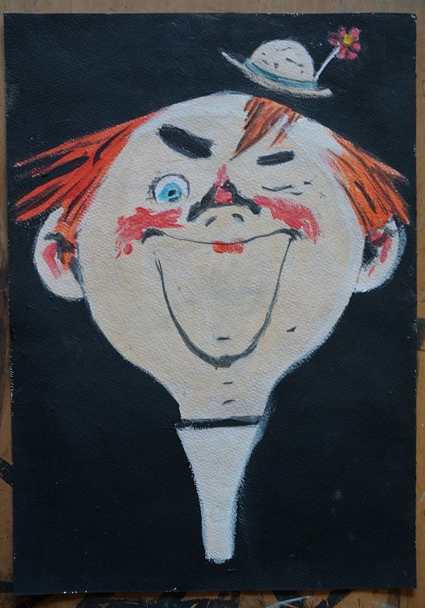 Bl peinture clown 10 sur papier aquarelle format a4 300 g