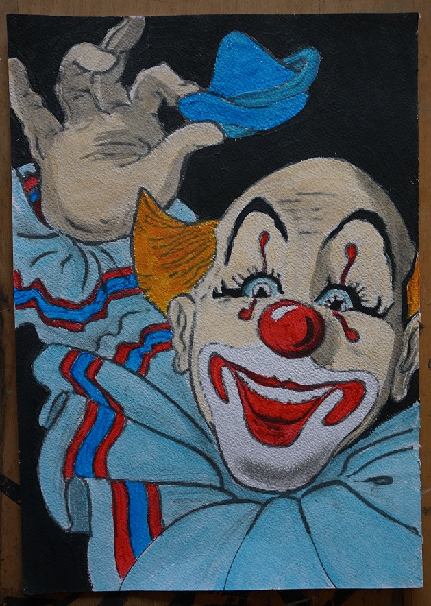 Bl peinture clown 5 sur papier aquarelle format a4 300 g