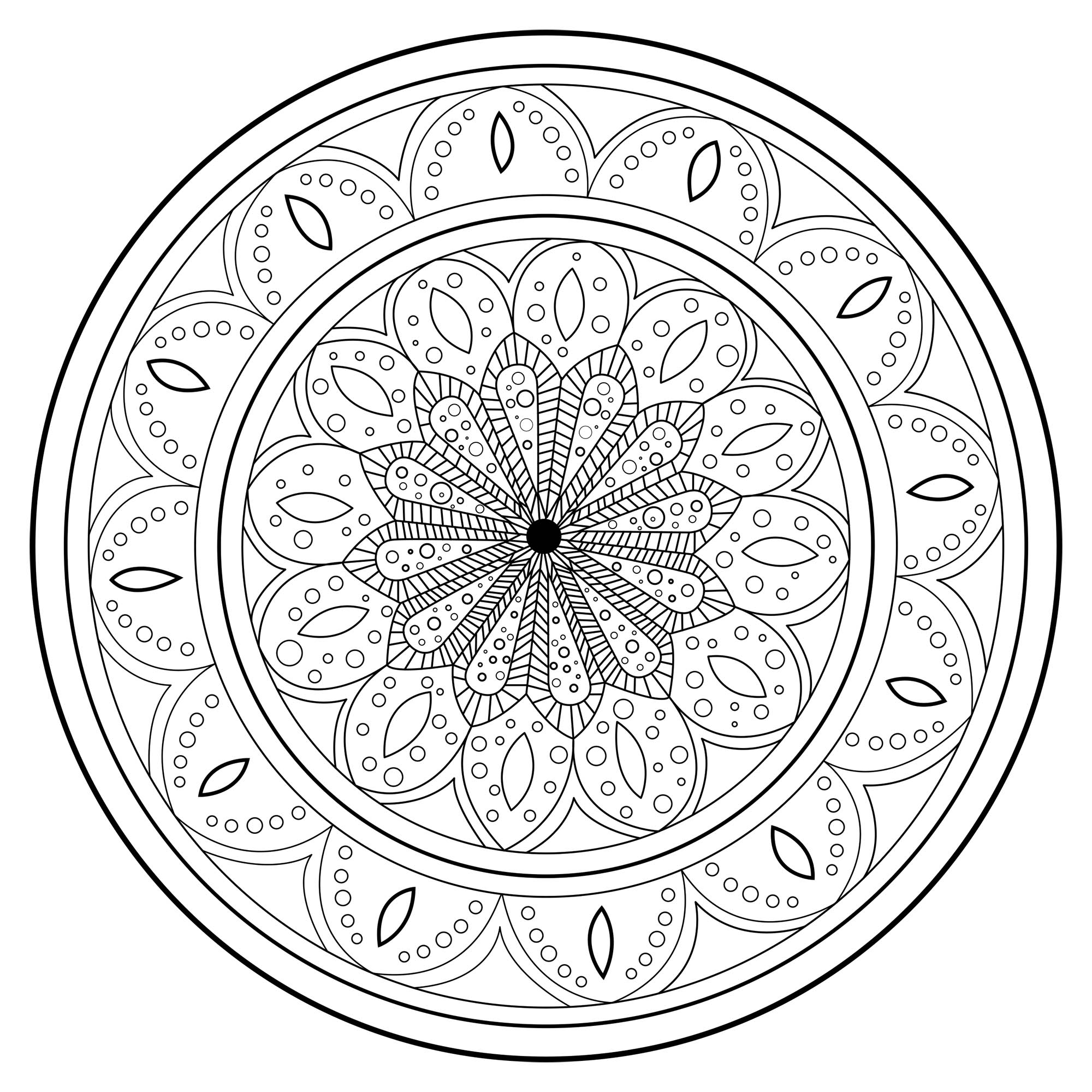 pour se détendre : donner de la couleur aux Mandalas 