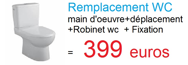 Plombier vincennes remplacement wc