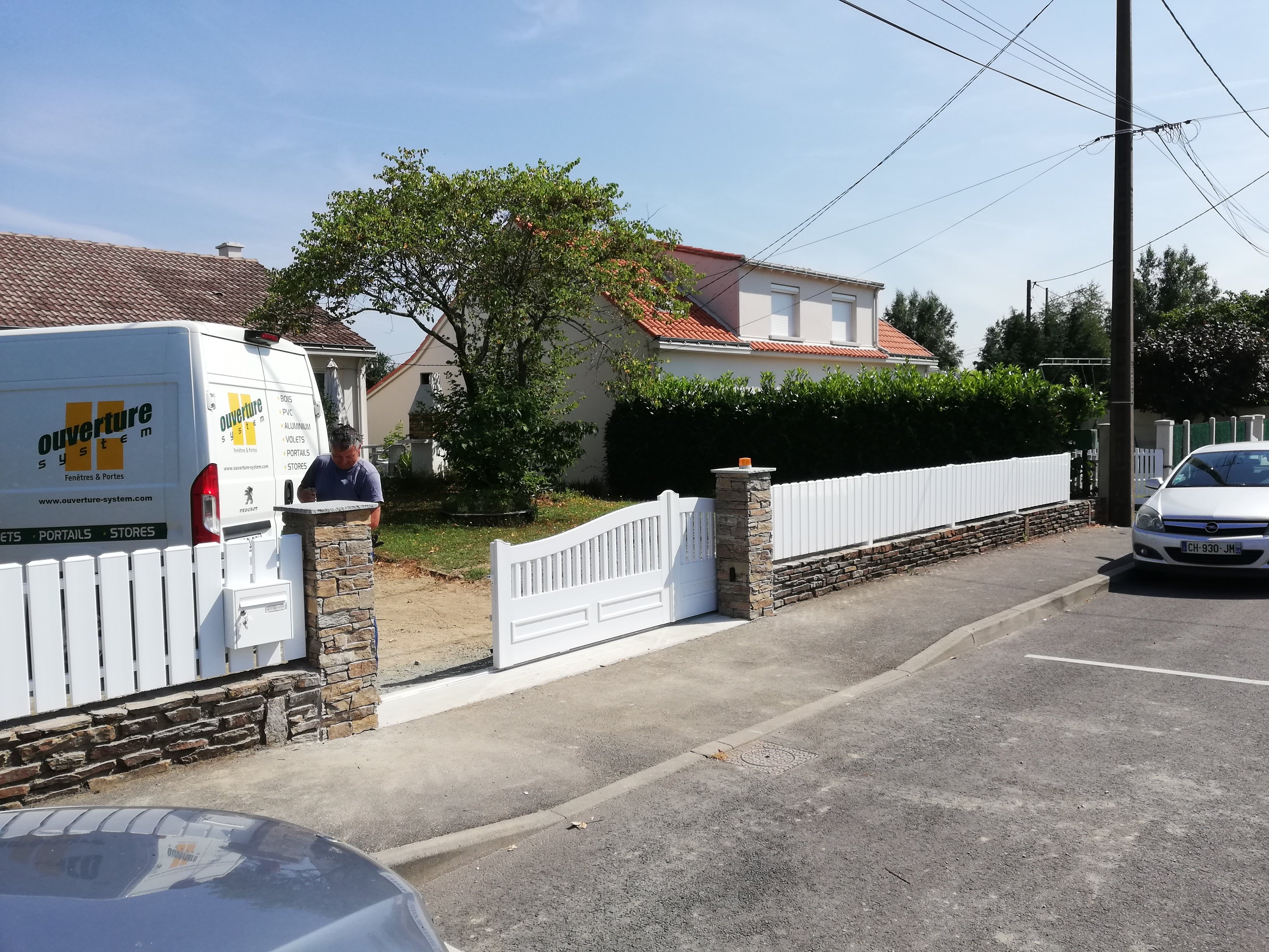 Portail pvc cloture muret