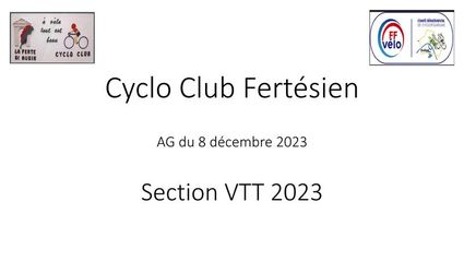 Diaporama court section vtt cyclo club fertesien 2023 pour ag du 08 12 2023 01