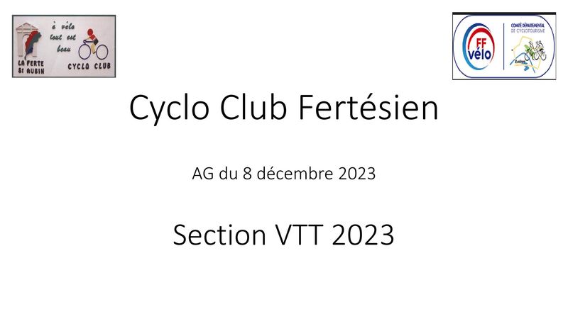 Diaporama court section vtt cyclo club fertesien 2023 pour ag du 08 12 2023 01